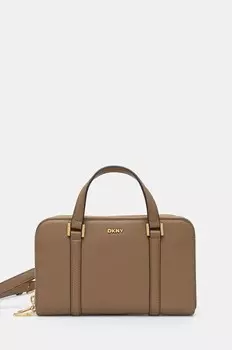 Кожаная сумочка Dkny, коричневый