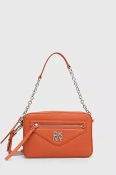 Кожаная сумочка DKNY, оранжевый