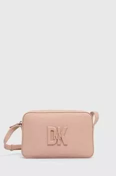 Кожаная сумочка Dkny, розовый