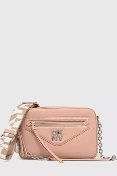 Кожаная сумочка Dkny, розовый