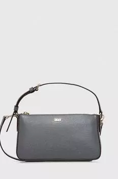 Кожаная сумочка Dkny, серый