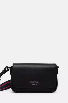 Кожаная сумочка Emporio Armani, черный