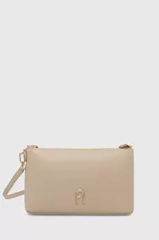 Кожаная сумочка Furla, бежевый