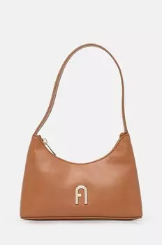 Кожаная сумочка Furla, коричневый
