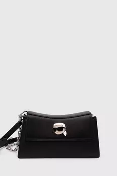 Кожаная сумочка Карла Лагерфельда Karl Lagerfeld, черный