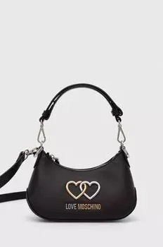 Кожаная сумочка Love Moschino, черный