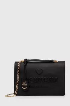 Кожаная сумочка Love Moschino, черный
