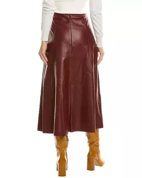 Кожаная юбка Ferragamo Salvatore Ferragamo, красный