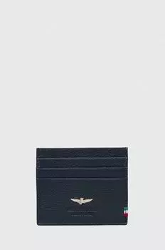 Кожаная визитница Aeronautica Militare, темно-синий