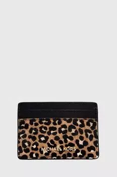 Кожаная визитница MICHAEL Michael Kors, черный