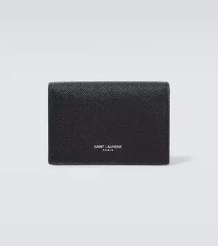 Кожаная визитница paris Saint Laurent, черный