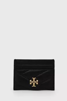 Кожаная визитница Tory Burch, черный