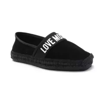 Кожаные эспадрильи Love Moschino, черный
