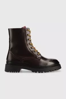 Кожаные байкерские ботинки Aligrey Gant, гранат