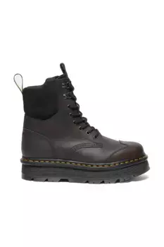 Кожаные байкерские ботинки Zebzag 8 Tie Dr. Martens, коричневый