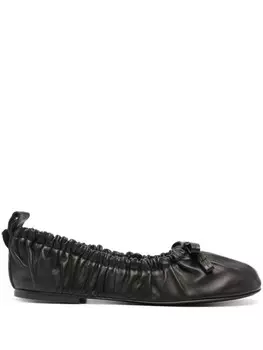 Кожаные балетки Acne Studios, черный