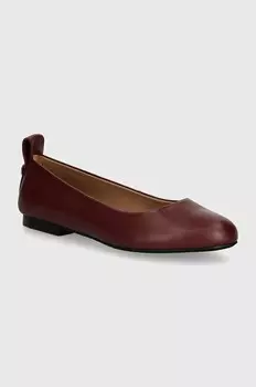 Кожаные балетки BOSS Dasy, гранатовый