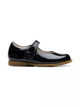 Кожаные балетки Clarks Kids, черный