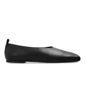 Кожаные балетки Courrges, черный