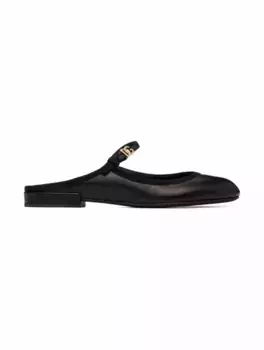Кожаные балетки DG Dolce&Gabbana, черный