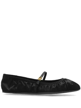 Кожаные балетки Dolce & Gabbana, черный