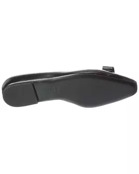 Кожаные балетки Ferragamo Siwar с бантом Salvatore Ferragamo, черный