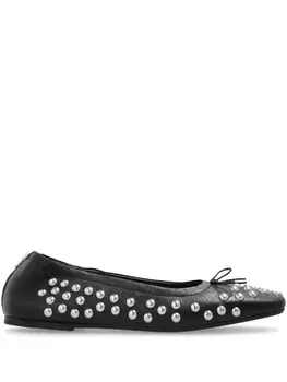 Кожаные балетки Golden Goose, черный