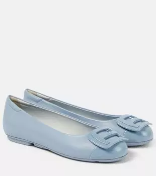 Кожаные балетки Hogan, синий