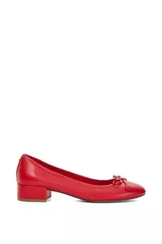 Кожаные балетки Hollies Dune London, красный