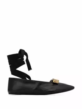 Кожаные балетки Interlocking G Gucci, черный