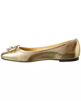 Кожаные балетки Jimmy Choo Elme, золото