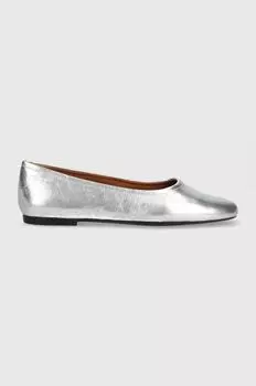 Кожаные балетки Jolin Vagabond Shoemakers, серебро