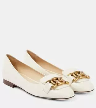 Кожаные балетки kate Tod'S, белый