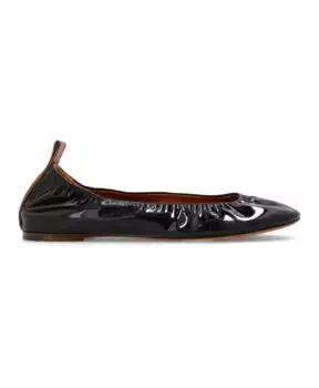 Кожаные балетки Lanvin, черный