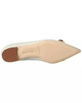 Кожаные балетки Manolo Blahnik Chappa, белый