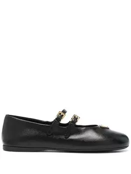 Кожаные балетки Prada, черный