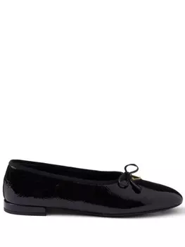 Кожаные балетки Prada, черный