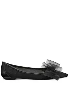 Кожаные балетки Stuart Weitzman, черный