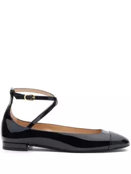 Кожаные балетки Stuart Weitzman, черный
