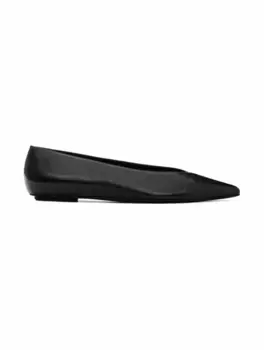 Кожаные балетки Stuart Weitzman, черный