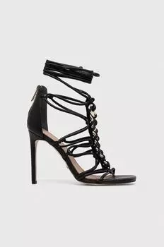 Кожаные босоножки BINI Guess, черный