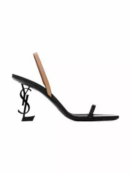 Кожаные босоножки Opyum Saint Laurent, черный