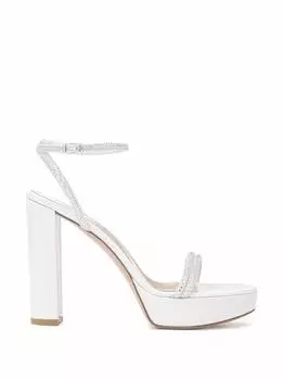 Кожаные босоножки со стразами Gianvito Rossi