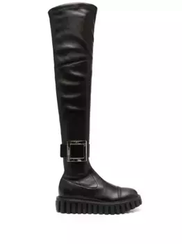 Кожаные ботфорты Roger Vivier, черный