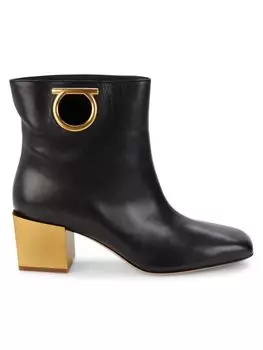 Кожаные ботильоны Albiano Ferragamo, черный