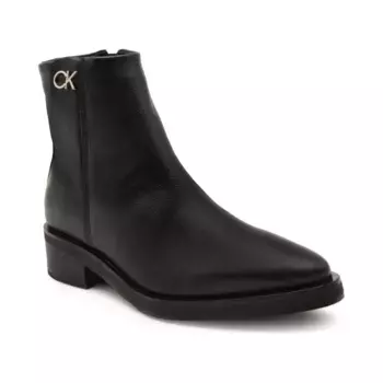 Кожаные ботильоны Calvin Klein, черный