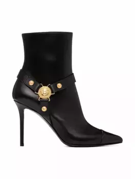 Кожаные ботильоны Eva Balmain, черный