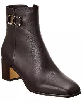 Кожаные ботильоны Ferragamo Cassaro Salvatore Ferragamo, коричневый