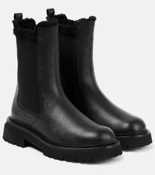 Кожаные ботильоны Ferragamo, черный