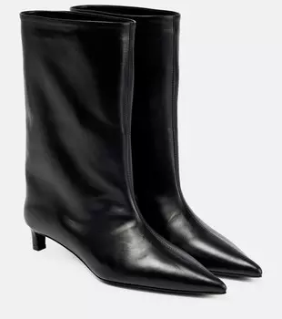 Кожаные ботильоны Jil Sander, черный